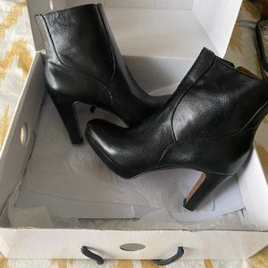 Black Leather Booties